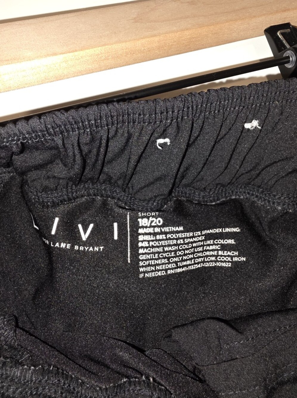 Livi Active Black Women's Athletic Shorts with Layered Hem - Picture 4 of 5